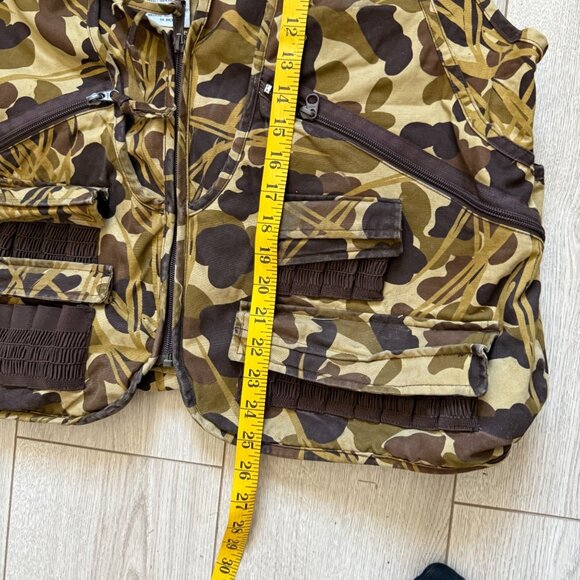 Vintage Mount'n Prairie Camo Hooting Hunting Vest Men's Size Large Brown Tan - Picture 4 of 7